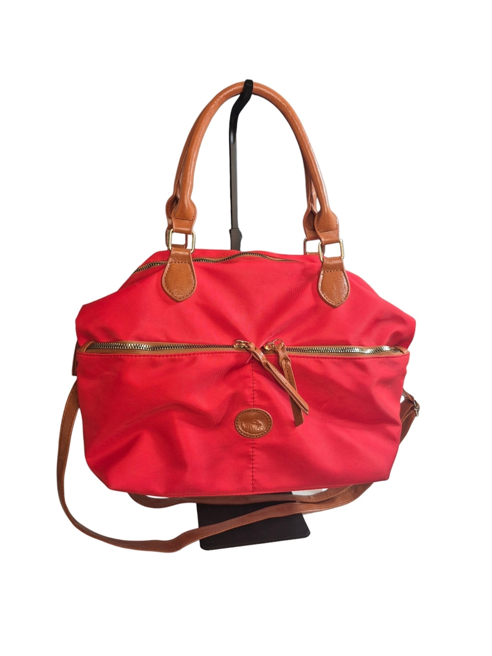 Dooney & Bourke Large Pocket Red Nylon Shoulder Bag Like New